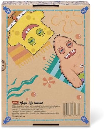 Authentic Fuggler Spongebob Patrick Star 23cm plush toy rear view demonstrating stitching quality