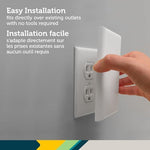 Childproofing solution using Safety 1st Outlet Shield