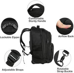 Matein large wheeled computer rucksack main 38 liter storage compartment open