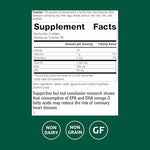 Standard Process Tuna Omega 3 Oil supplement bottle showing ingredients and nutritional facts