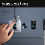 Authentic MINIX one hundred watt fast charging adapter showing triple port layout