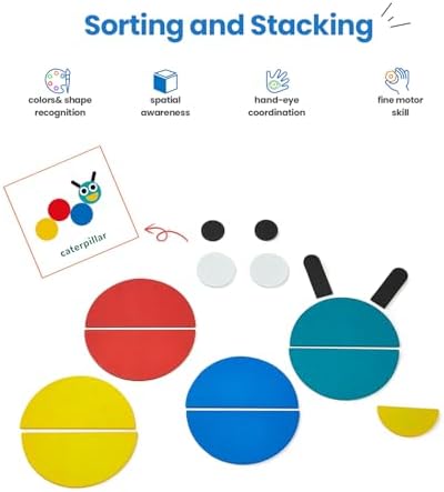 Toddler playing with Likee wooden geometric pattern blocks