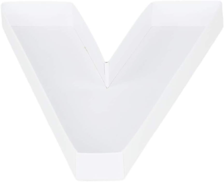 WENPACK fillable cardboard letter V tray front view