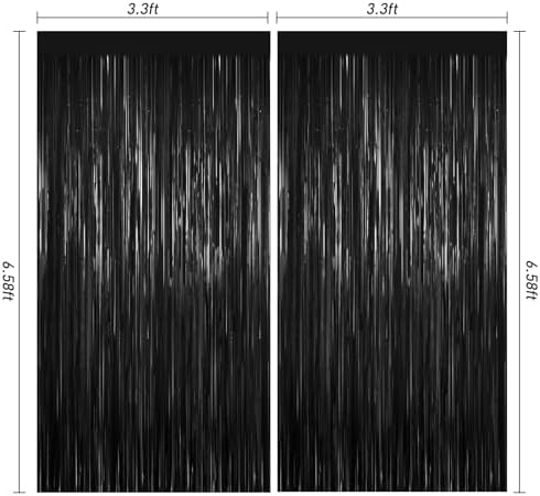 Premium metallic party curtains used as a dramatic background for a birthday photo booth.