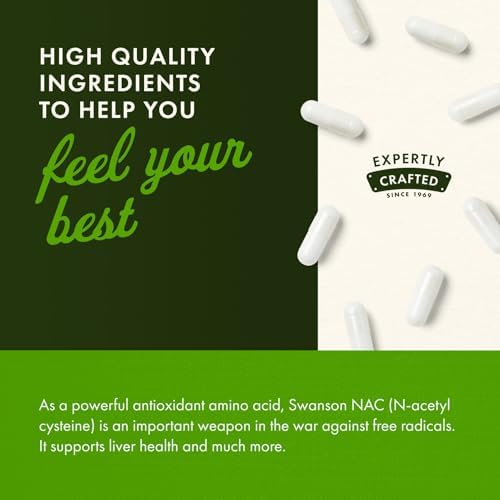 Swanson NAC 600 mg capsules for antioxidant liver support