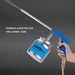 Adorbo pneumatic degreaser gun connected to an M style coupler