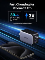 Ugreen one hundred watt power adapter displaying clean branding and premium build quality