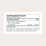 Thorne Ultimate E sixty count bottle displaying authentic quality seal