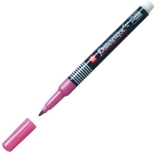 Sakura Permapaque fine point marker metallic pink front view