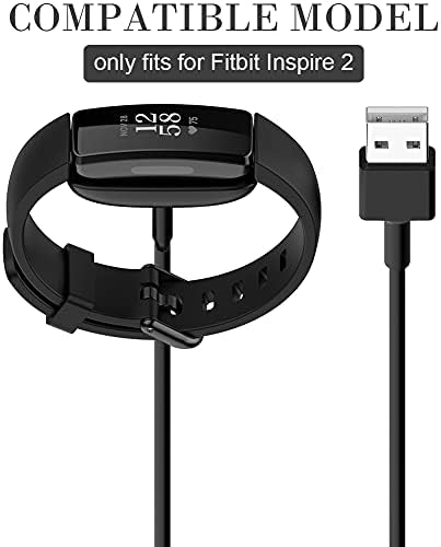 Replacement 3.3 feet USB power cord for Fitbit Ace 3 fitness tracker laid out on a clean surface.
