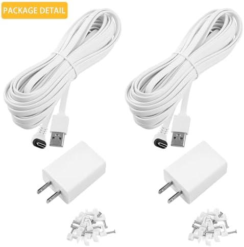 iTODOS outdoor charging kit box contents including two flat cables and two white power bricks packaging view