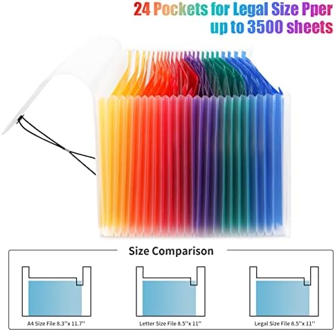 Uquelic expanding file folder displaying rainbow color index tabs