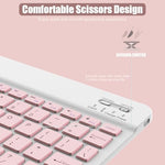 NOOX bluetooth keyboard back view showing the smooth premium aluminum alloy construction.