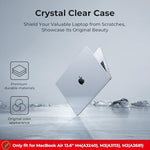 EooCoo transparent hard cover showing two-piece snap-on design detached from device