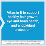 Life Extension gluten free non GMO vitamin E softgels for hair health