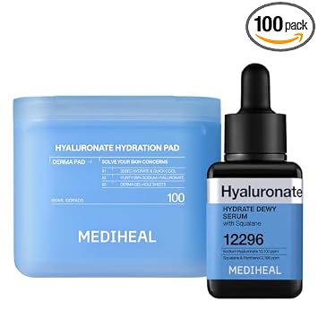 Mediheal Hyaluronate Pad and Serum Duo front packaging view for intense skin hydration.