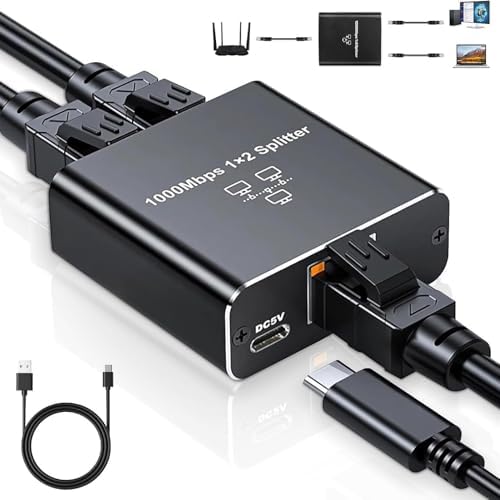 Compact design of the Hrsdeie aluminum alloy Ethernet splitter