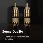 Fluance Premium Grade Subwoofer Cable with Gold-Plated RCA Connectors, High-Performance OFC Cable with Durable Rubber Insulator for Subwoofer, Home Theater, Amplifier - 12 ft - Image 3
