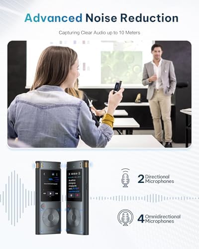 iFLYTEK secure offline digital recorder with 32GB storage and Type-C charging port