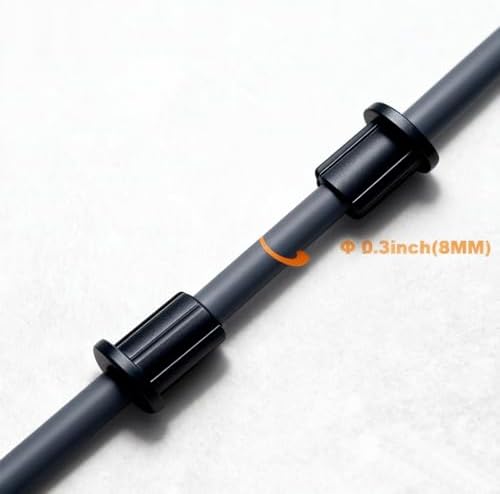 Two pack of FANRTE coaxial cable wall entry grommets displayed flat to show the exact dimensions and center hole clearance.