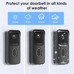 Blink doorbell protective housing displaying precise cutouts for the camera lens button and two way audio speakers