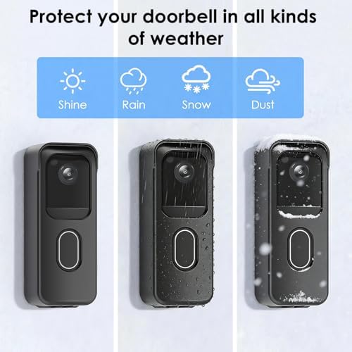 Blink doorbell protective housing displaying precise cutouts for the camera lens button and two way audio speakers