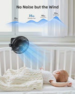Koonie rechargeable USB fan showing 360-degree rotation mechanism