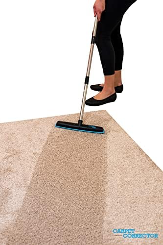 Side view of the 12 inch wide rake head showcasing the durable blue plastic construction.
