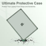 MOSISO protective shell kit showcasing matching green silicone keyboard cover skin layout