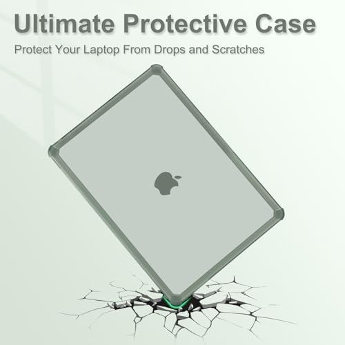 MOSISO protective shell kit showcasing matching green silicone keyboard cover skin layout