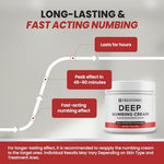 Topical numbing cream with Emu Oil and Menthol for skin comfort
