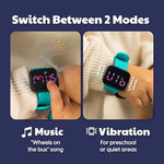 Close up of navy silicone strap on Benny Bradley's Potty Training Watch
