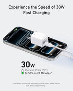Anker premium Gallium Nitride purple charging block side angle
