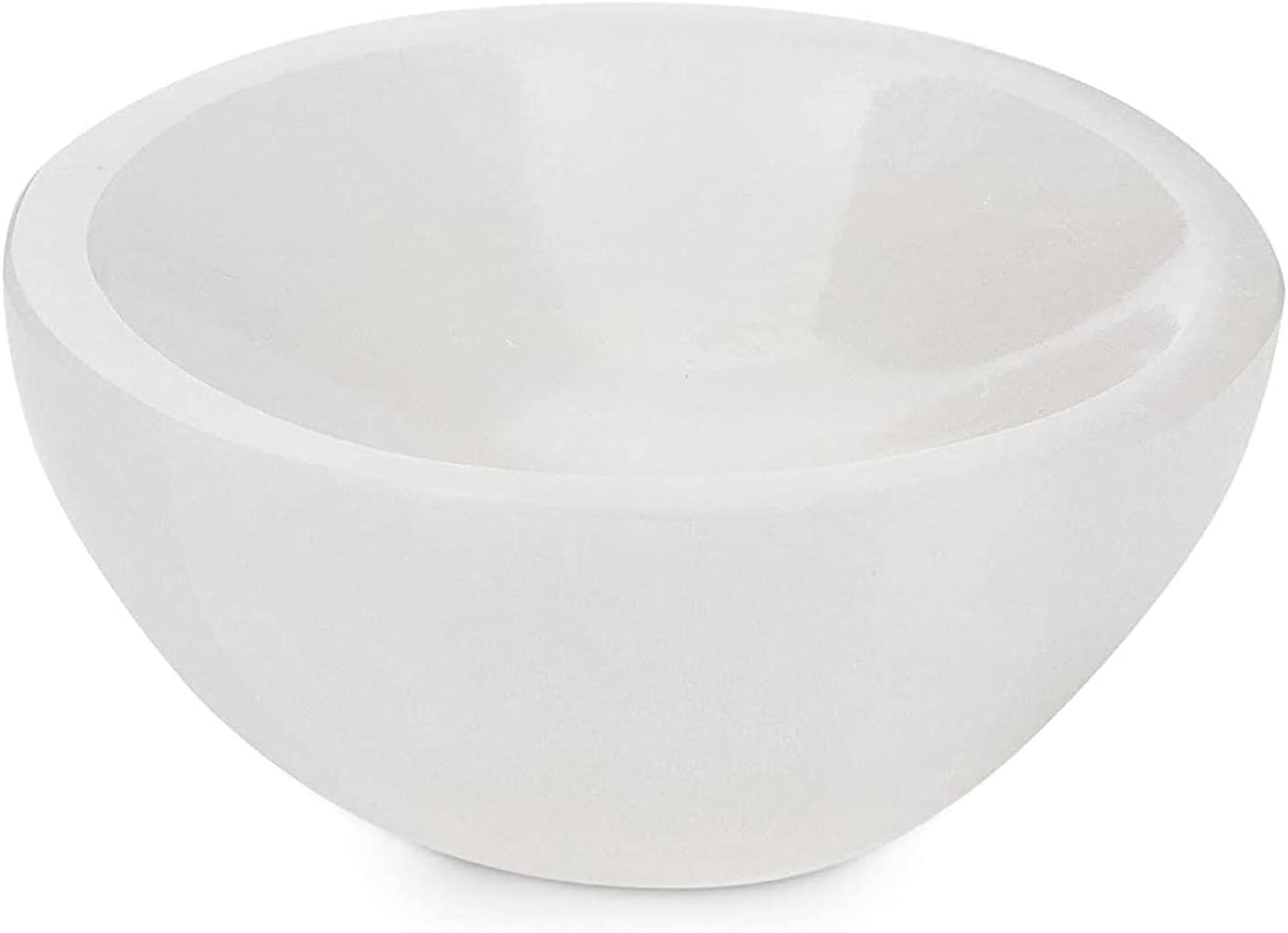 WBM Selenite Crystal Bowl - 4 Inch for Smudging, Healing and Recharging Crystals, Charging Station for Crystals and Healing Stones |Witchcraft Supplies - White - Image 1