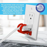Lock Socket security device installed on a wall outlet