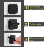 Close up view of the hidden U-ring handle on Bates Choice outlet cover