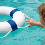 CtopoGo nautical wall decor life ring buoy blue and white