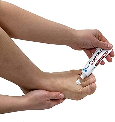 Imported Globe Clotrimazole one ounce antifungal tube with protective cap highlighting non-staining formula