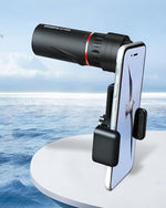 WenTigDY lightweight outdoor monocular optics set showing the main viewing unit and smartphone attachment clips.
