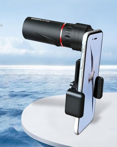 WenTigDY lightweight outdoor monocular optics set showing the main viewing unit and smartphone attachment clips.