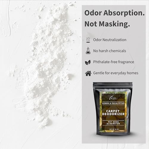 USA imported upholstery deodorizer being used on a fabric sofa to remove pet smells