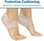 Person wearing ViVEsole heel protectors under socks for daily comfort
