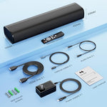 Portable Mzeibo soundbar on a desk