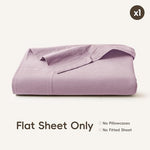 Close-up view of the premium topstitching detail on the MooMee bedding top sheet.