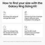 Person wearing a Samsung Galaxy Ring sizing sample on finger