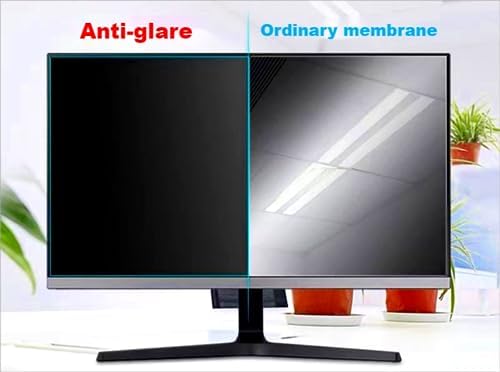 Included 3M adhesive installation strips and full user guide packaging for the computer monitor protective filter.