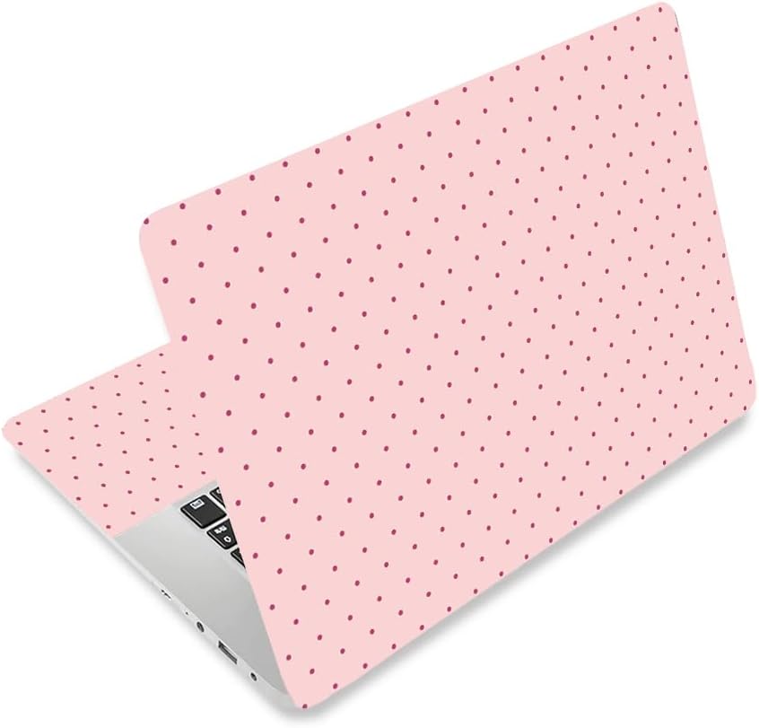 AnusoGifts pink dot laptop skin sticker decal front view on a notebook pc