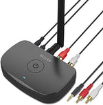 Besign wireless audio adapter with RCA and auxiliary cable connections