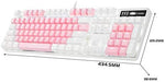MageGee mechanical keyboard with white backlit keys