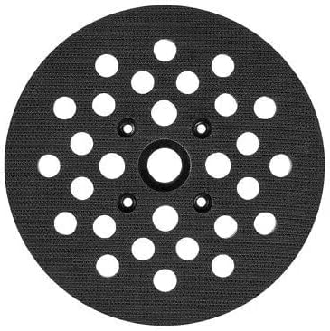 AMLIPHASE six inch backing plate front view showing the hook and loop surface for orbital polishers.